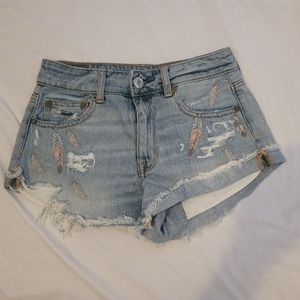 Feather Detail American Eagle Distressed